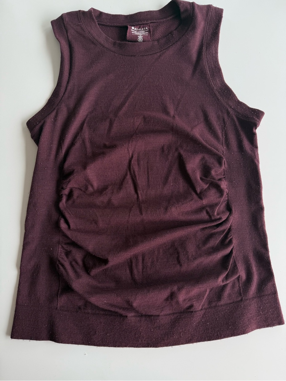 Athleta Merino Wool Sleeveless Tank Top Burgundy Wine Medium